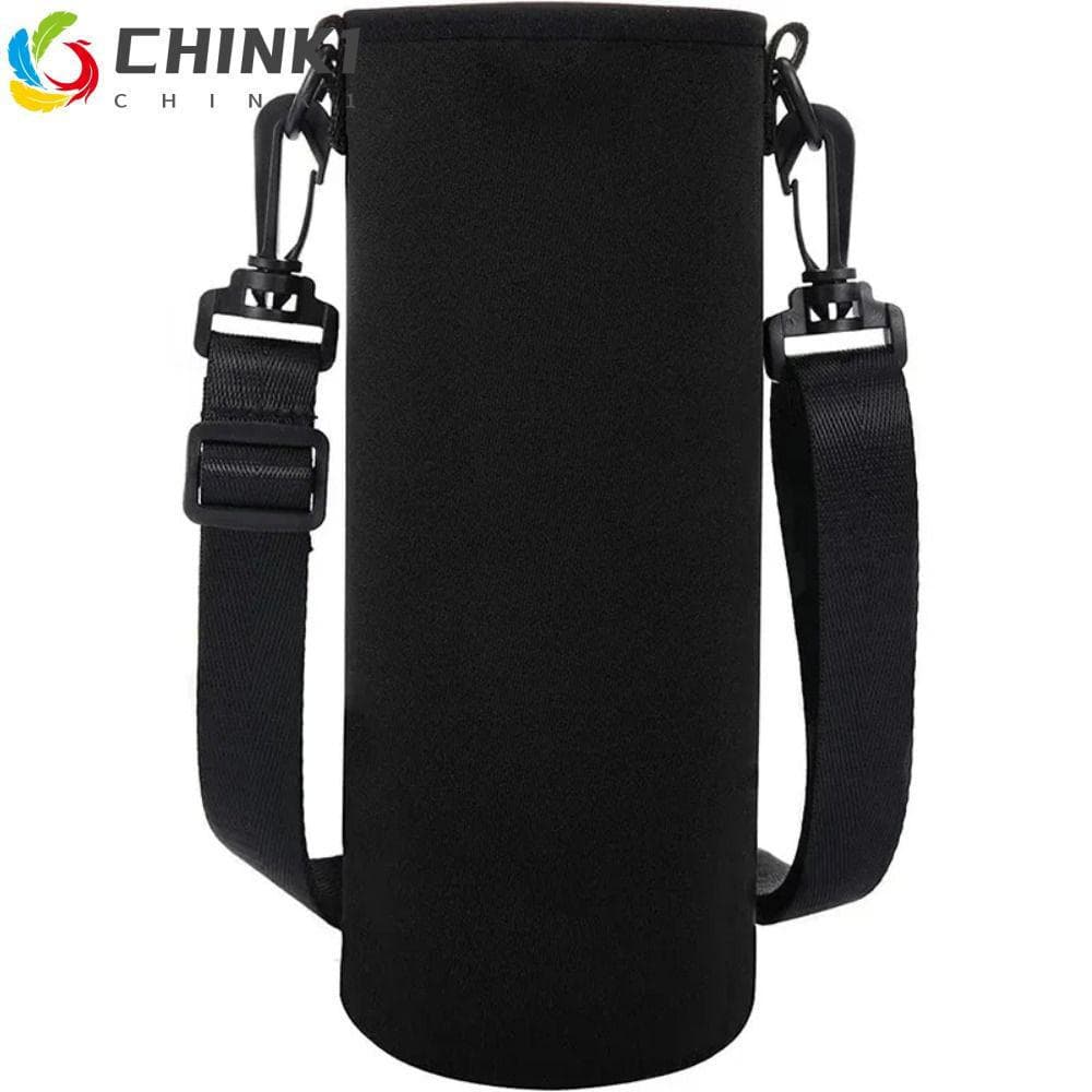 Bolsa Para Garrafa Isolada CHINK , Suporte De Água Preto 750ML/1000ML/1500ML , Com Alça Ajustável