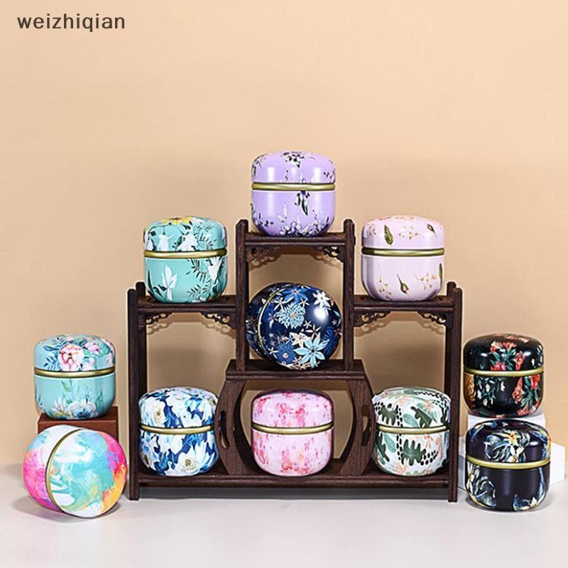 [T & B] Recipientes De Chá Latas De Velas Caixa Doces Snas Pequenas Redondas Mini Portáteis Paaging (br)