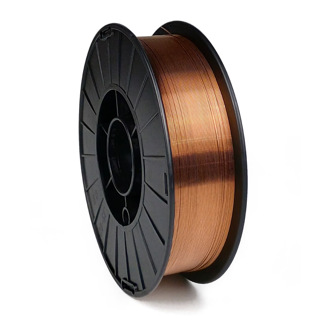 Arame de Solda Mig 0.8 mm Rolo 5 kg Uso com Gás Aws Er70s-6 Sólido Cobreado Aço Carbono