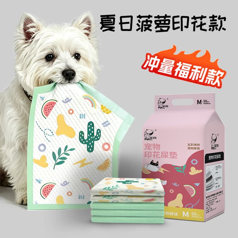 Gg cão engrossado impresso absorvente mudando almofada Teddy Golden Retriever fralda gato descartável produção almofada
