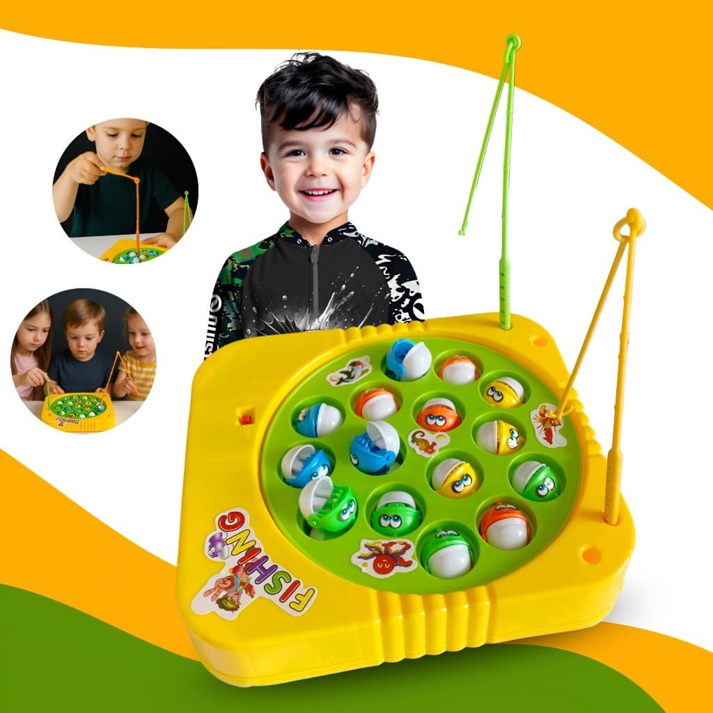 Pescaria Infantil Educativa Com 15 Peixinhos Coloridos Brinquedo Interativo Para Crianças