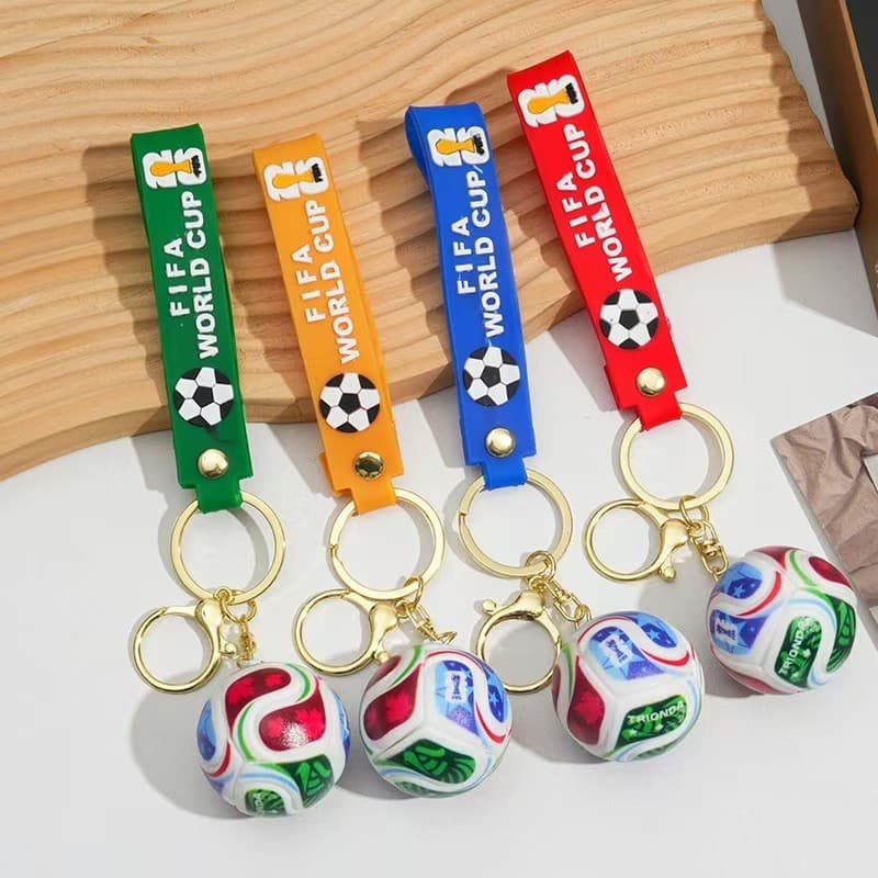 Chaveiro da Copa do Mundo 2026 EUA-Canadá-México, Lembrança para Fãs, Pingente de Futebol, Presente Criativo em Estilo C
