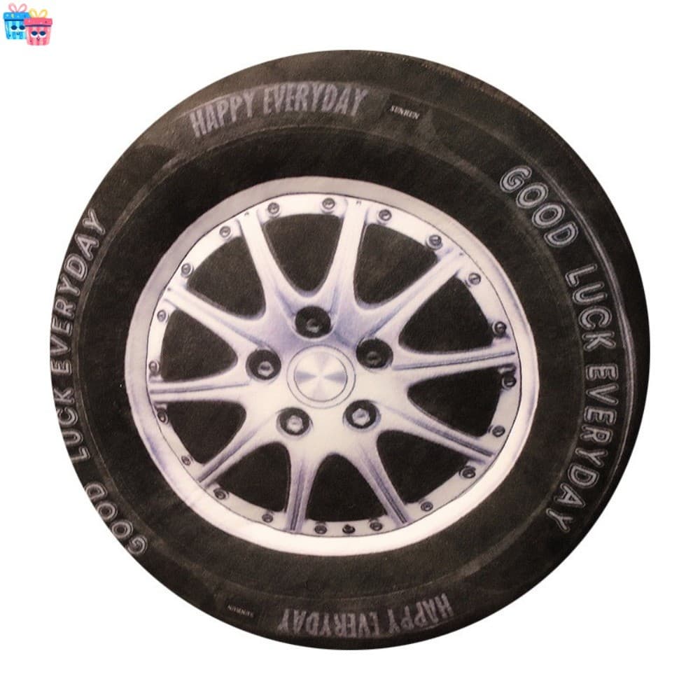 Criativo Bonito Simulação Pneu De Carro Brinquedo De Pelúcia Almofada De Assento Travesseiro Encosto Crianças Boneca Mac