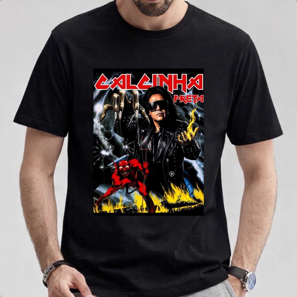 Camiseta Camisa Calcinha Preta Meme Banda Forro Rock Iron Maidex 100% Algodão