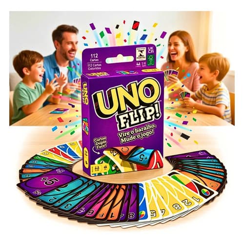 Jogo Uno Flip 112 Cartas Coloridas Baralho Edição Especial