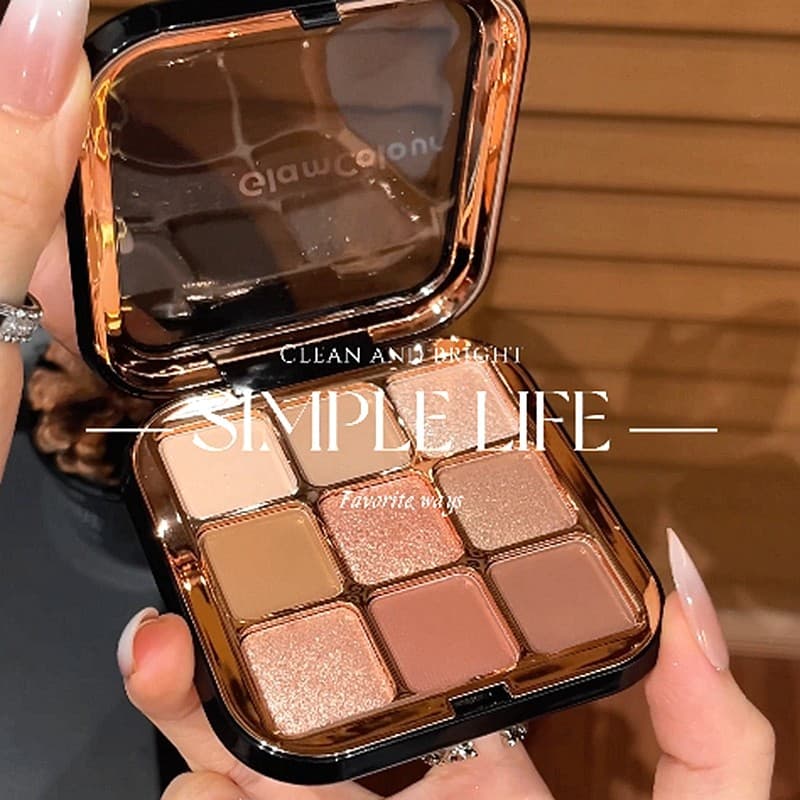 Paleta de sombras de nove cores de cores mágicas Uma paleta multiuso fosca perolada paleta multifuncional cor terra mult