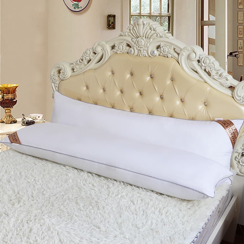 Travesseiro travesseiro duplo longo 1.2m1.5m 1.8m cama longa pena veludo travesseiro núcleo casal longo pescoço