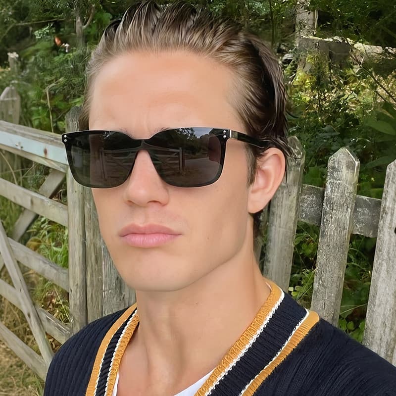 Óculos de sol novos para homens, estilosos, fashion e com proteção UV