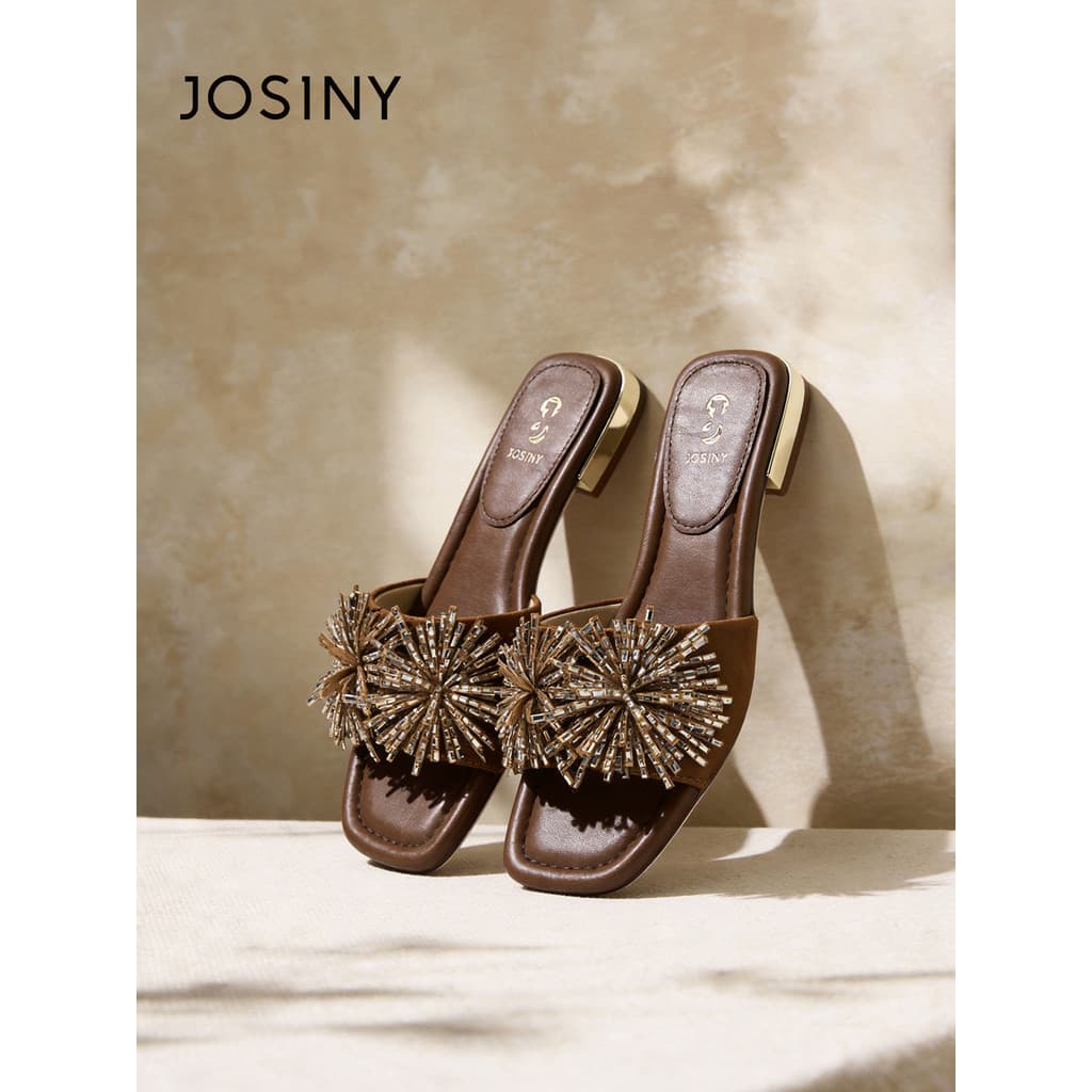 Zhuosini 2026 novo estilo fogos de artifício decoração Flip-Flops feminino verão exterior usar sandálias de salto plano