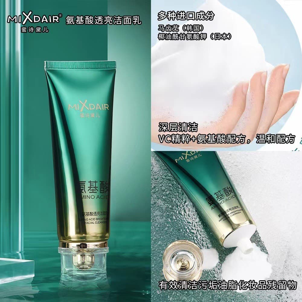 MIXDAIR Aminoácido Translúcido Limpador Misdeer Limpador Facial Hidratante Hidratante 120g