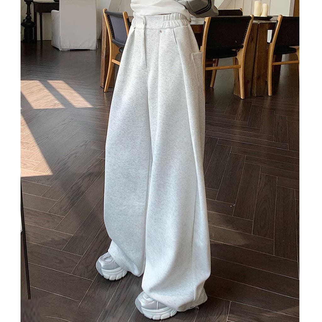 Americano Retro branco cinza calças esportivas femininas outono inverno 2025 novo estilo solto Sweatpants Drape Jazz dan