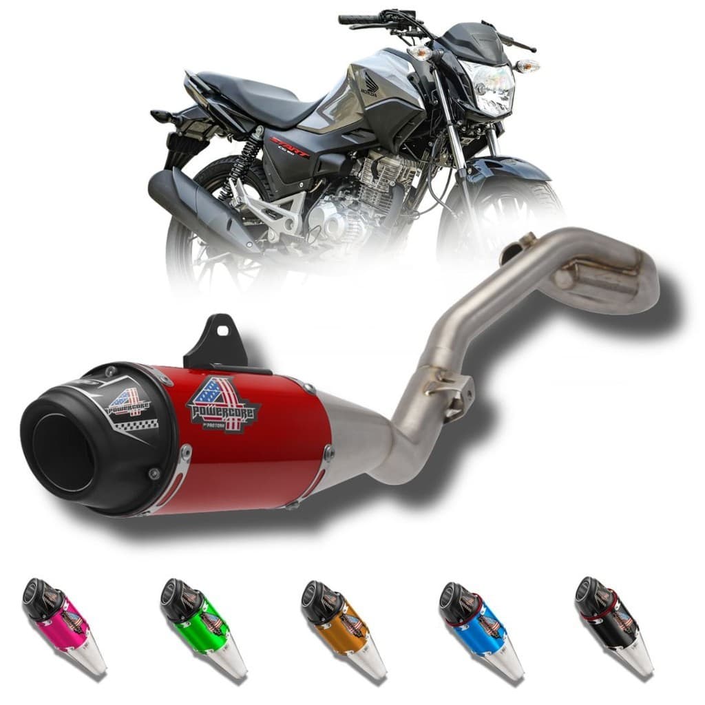 Escapamento Esportivo Para Start 160 2025 Powercore 4 HONDA CG  Ponteira Bomber  Pro Tork