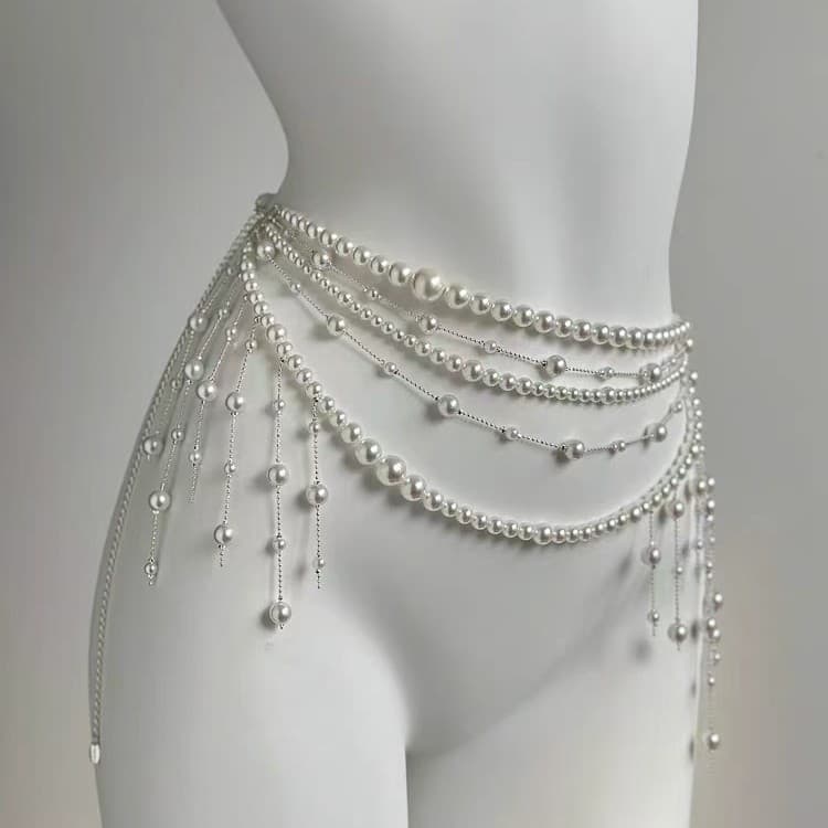 Acessório de Cintura com Borlas Multicamadas Estilo Princesa Borboleta, Estilo Francês de Luxo Leve, Colar Exquisito Sup