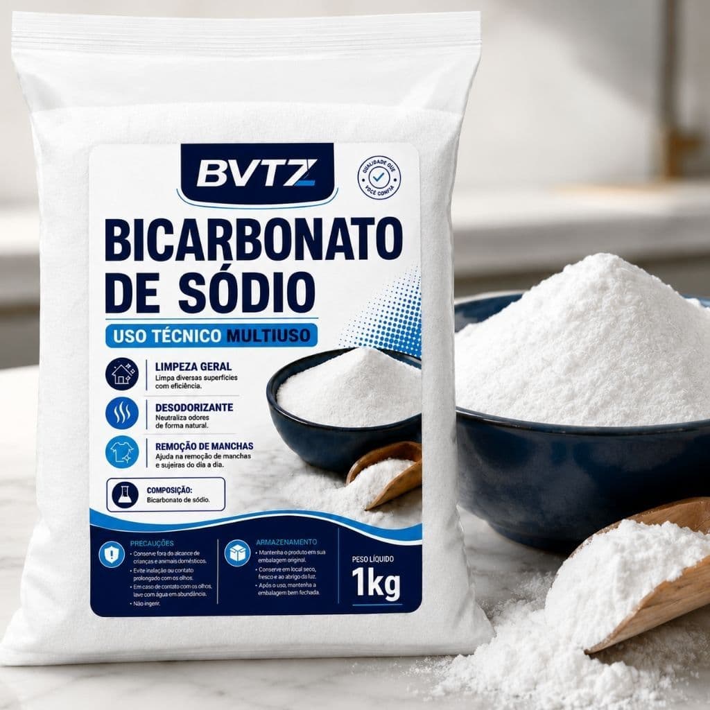 Limpeza Bicarbonato De Sodio Multiuso Odor Tira Manchas Roupas Mofo