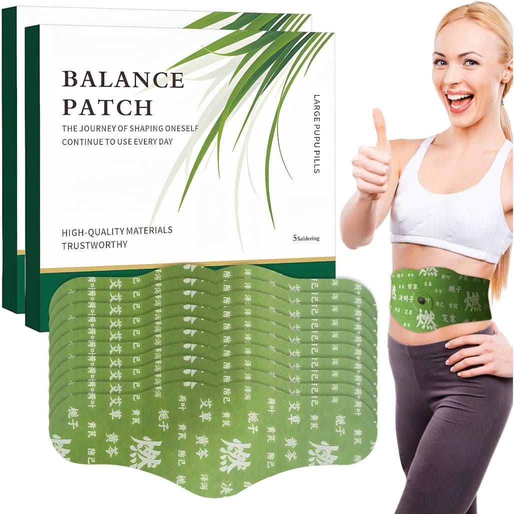 10 Adesivos de Equilíbrio Herbal, Adesivo de Equilíbrio Respirável, Design Confortável para Cintura e Abdômen, Fácil de