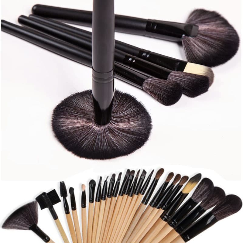 Boutique conjunto de 24 peças pincéis de maquiagem macio pincel de sombra pincel de pó solto pacote completo de ferramen