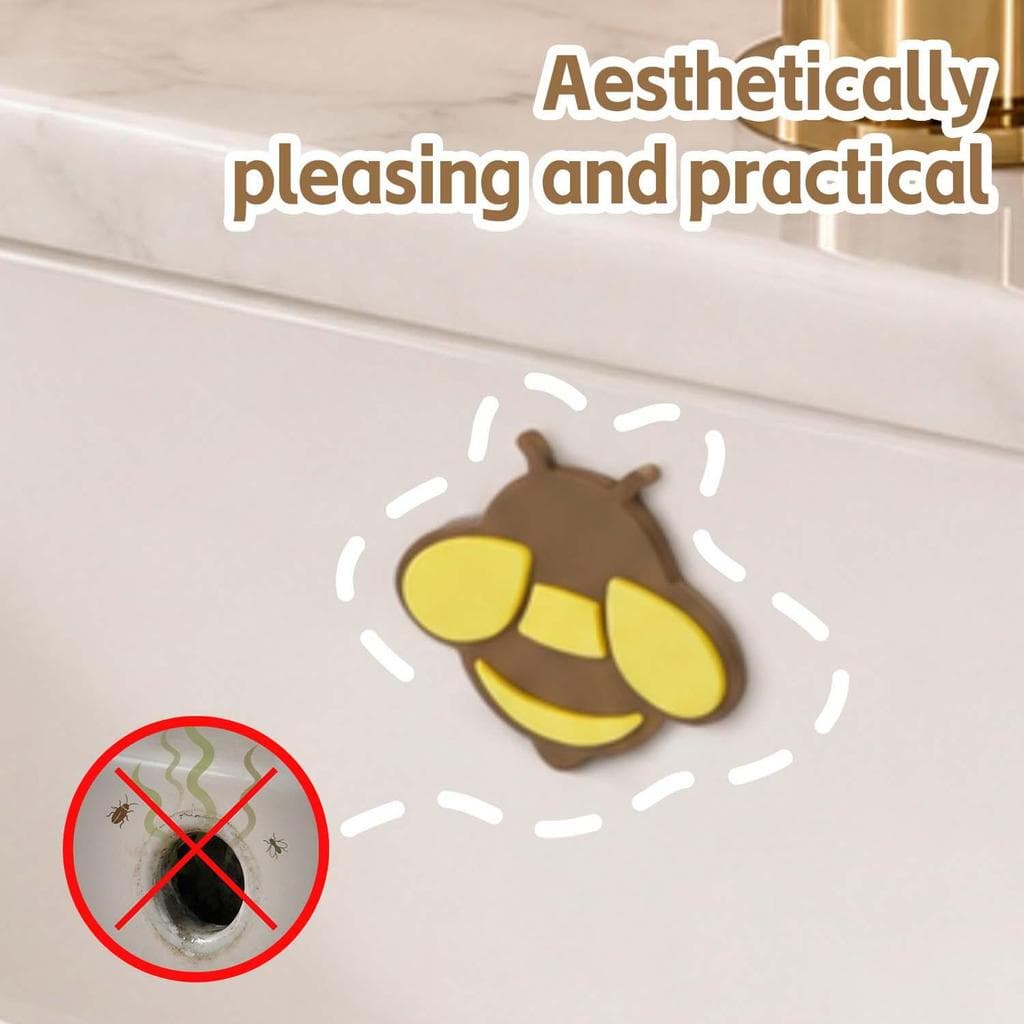 Plugues De Transbordamento De Silicone Em Forma De Abelha-Discos Bloqueadores De Odor De Lavatório Universal-Peças Sanit