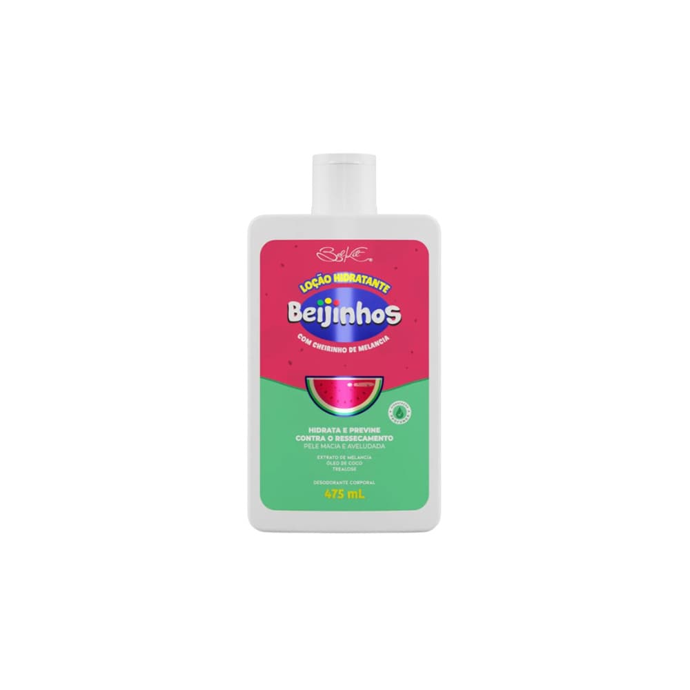 Loção Hidratante Melancia Linha Beijinhos 475ml Hidrata Pele