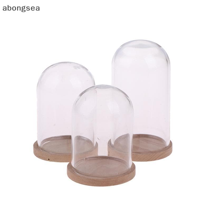 1 : 12 Casa De Bonecas Em Miniatura Decoração Flor Display Vidro Sino Jar Com Base