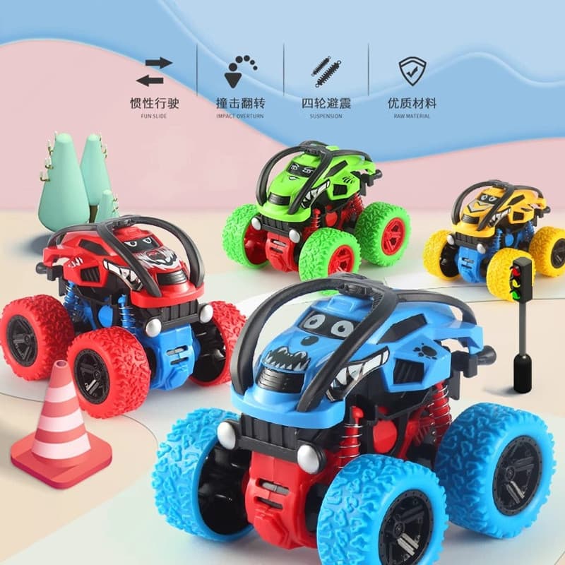 Veículo Off-Road Acrobático com Tração nas Quatro Rodas, Luzes e Inversão Inercial, Brinquedo para Meninos, Presente, LS