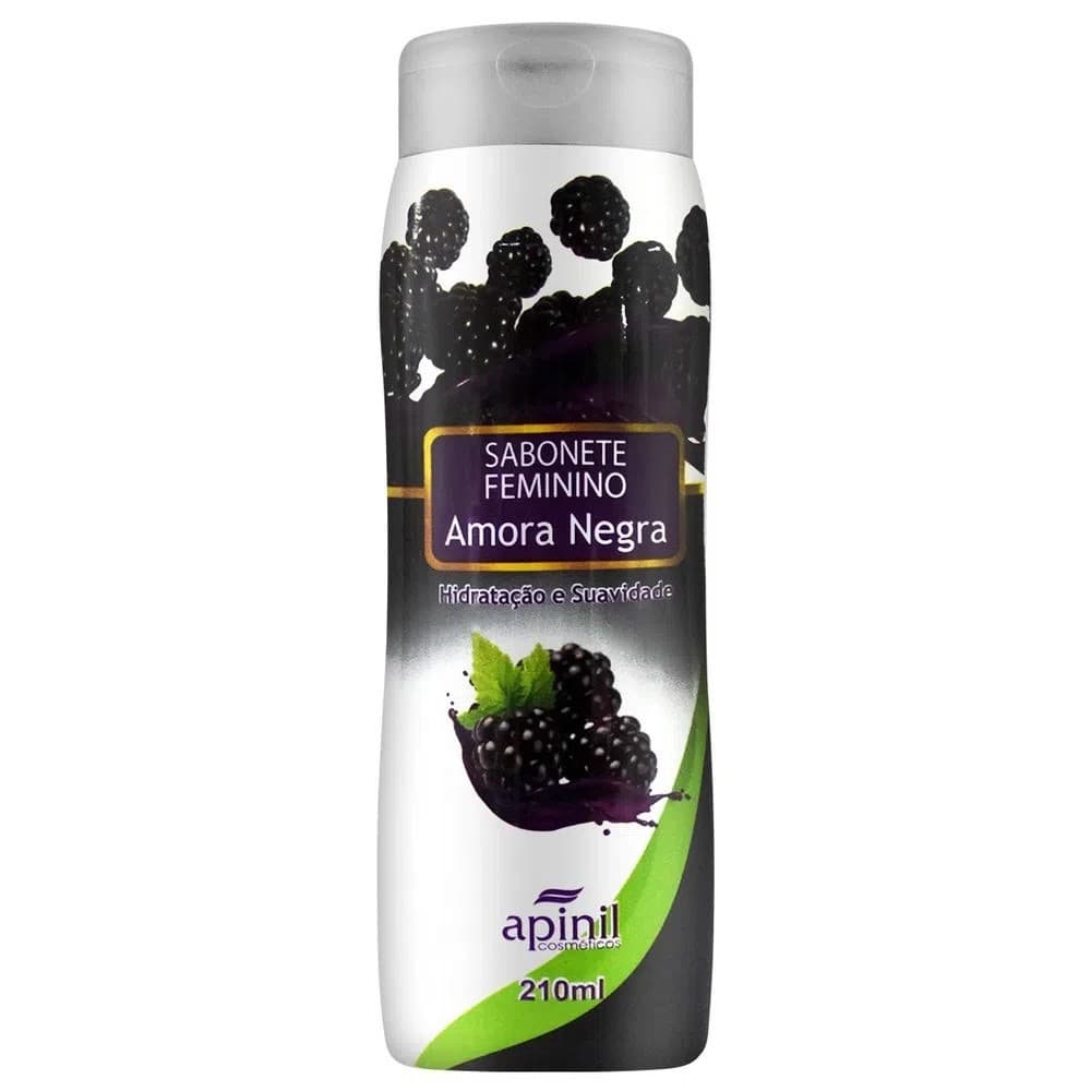 Sabonete Íntimo Líquido Feminino Refrescante Amora Negra 210ml Apinil