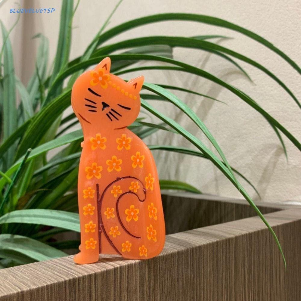 Garra De Cabelo De Acetato Animal BLUEVELVETSP , Grampo Gato De Ácido Acético Minimalista Floral Dachshund