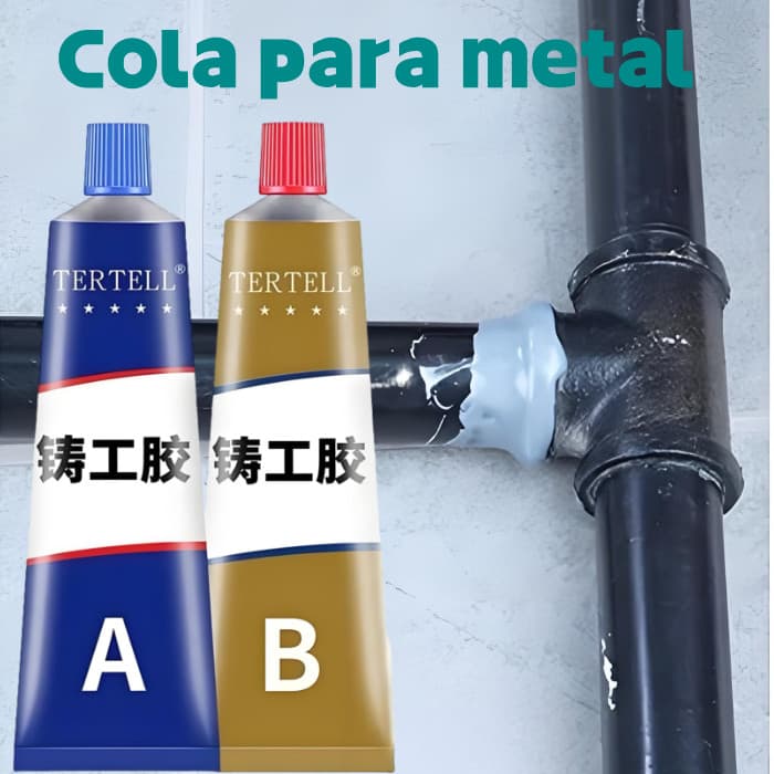 Cola Epóxi AB Reparadora para Metal 100ml Solda a Frio Alta Resistência
