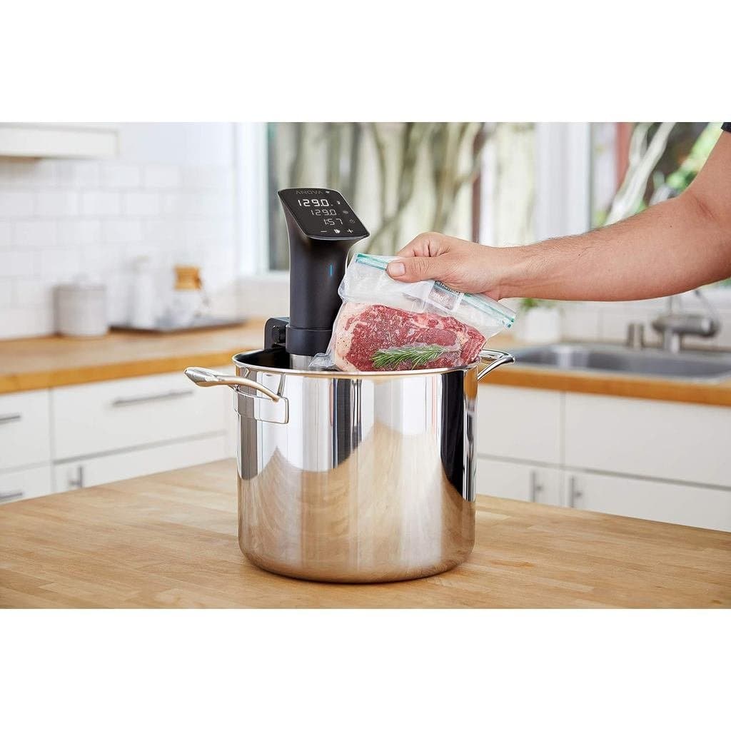Anova Culinary Sous Vide Precision Cooker Pro, 1200 Watts, Preto e Prata