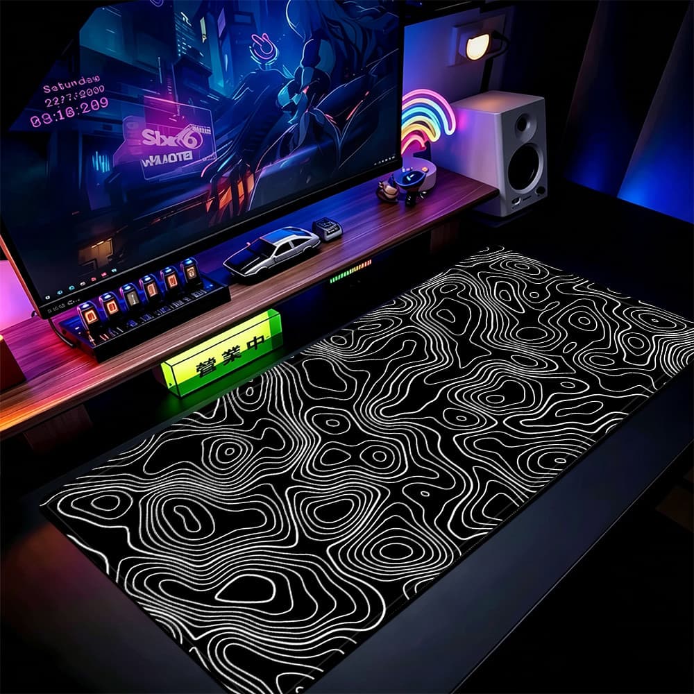 Grande Jogo Mouse Pad Antiderrapante 80X30 CM Impressões Personalizadas Mousepad Costurado Borda Linha Terreno KK