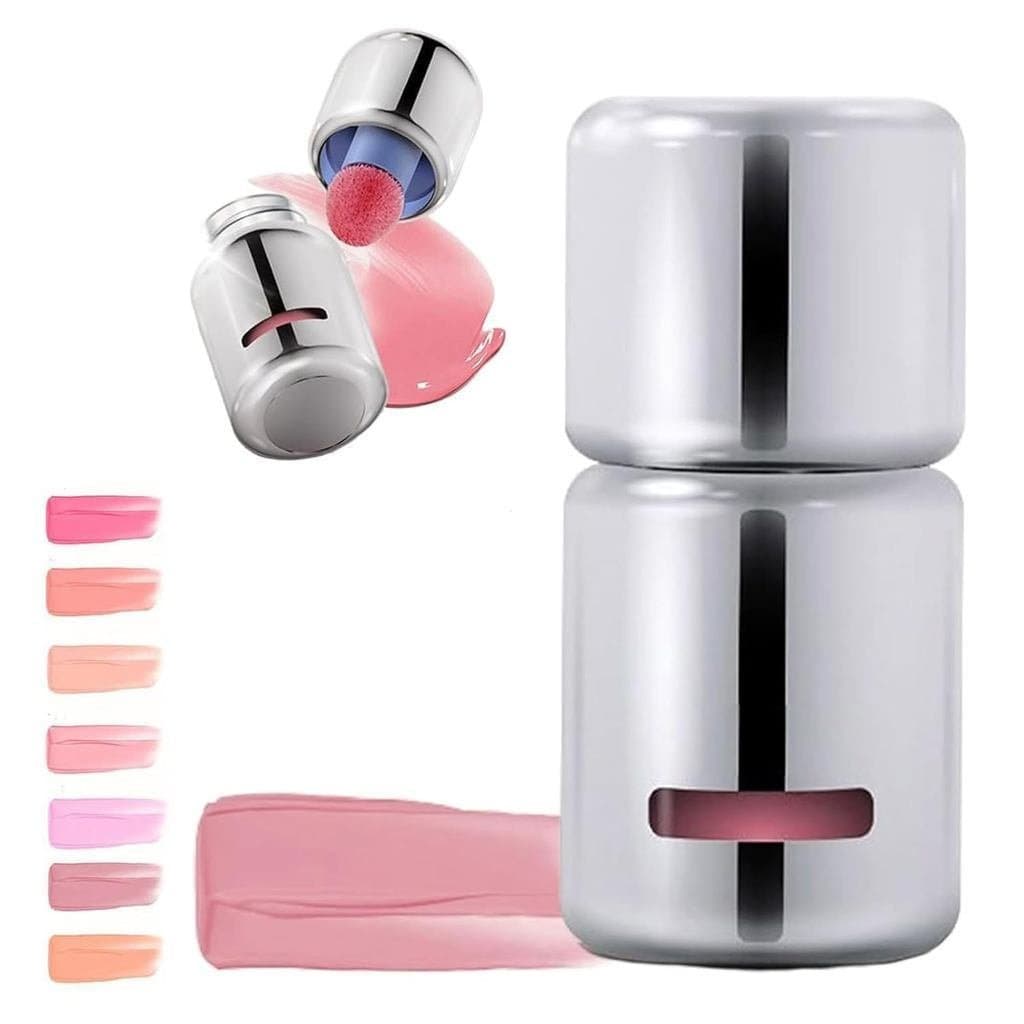 Blush líquido Aztk, blush líquido com cor de gelatina, vem com aplicador de esponja, blush nude com acabamento matte