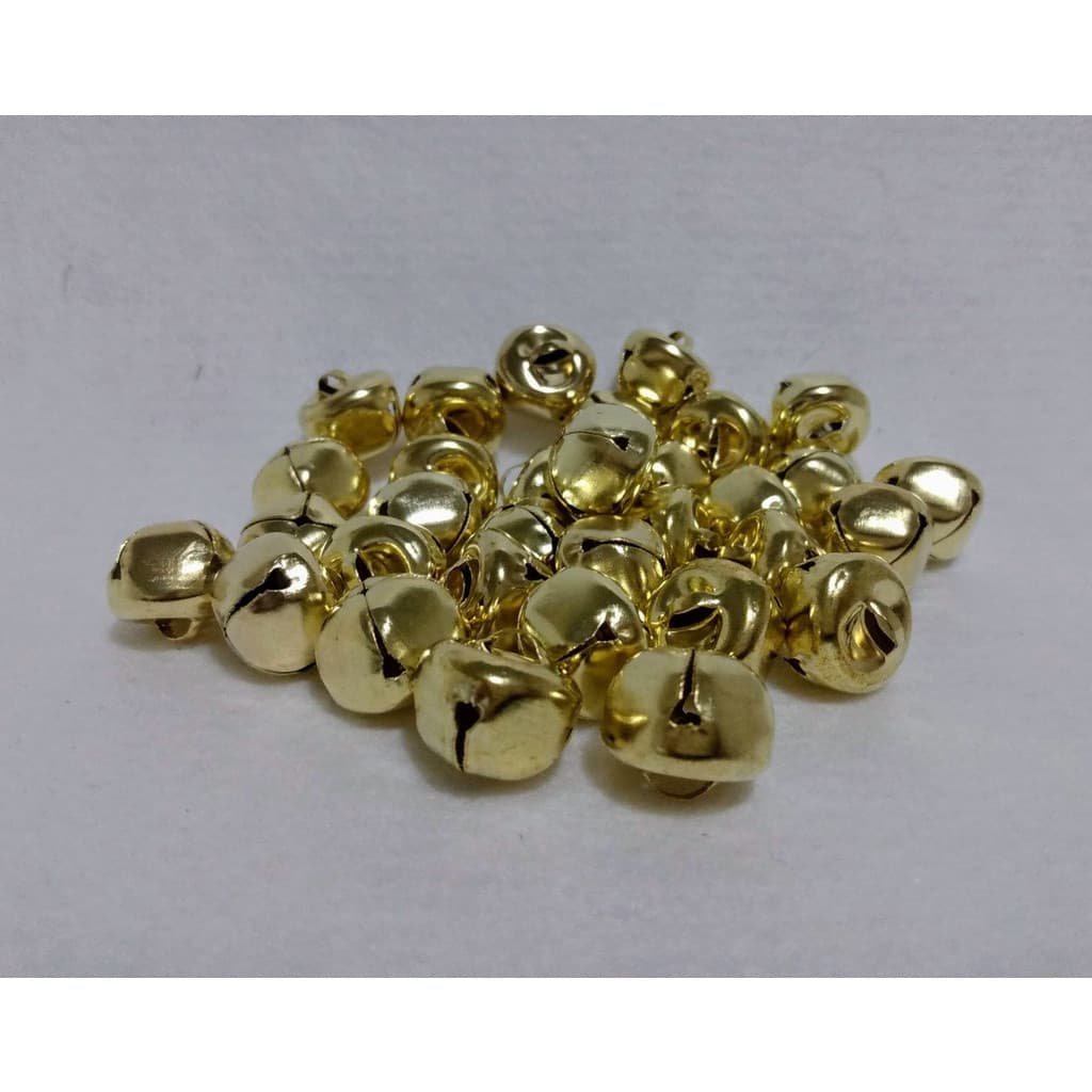 50 Unidades Pingente Guizo 25 Mm Dourado Ouro