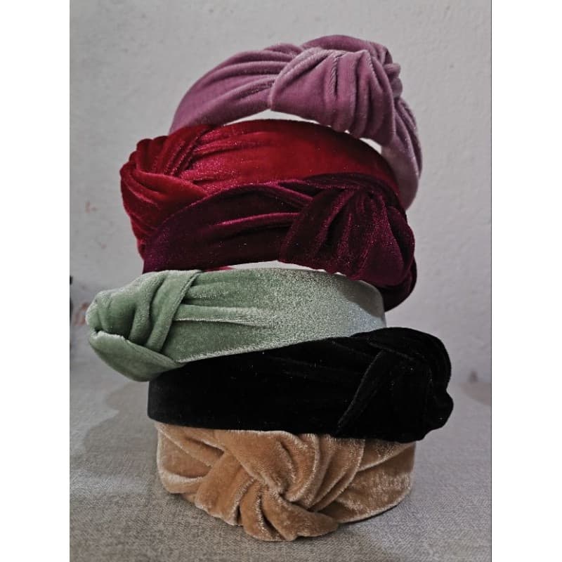 Tiara de Nó Turbante Veludo