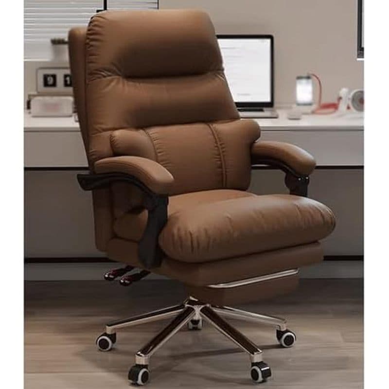 Cadeira De Escritório Com Apoio Para Os Pés , Grande & amp ; Mesa De Couro Respirável Alta Exeive Ergonômica Confortável