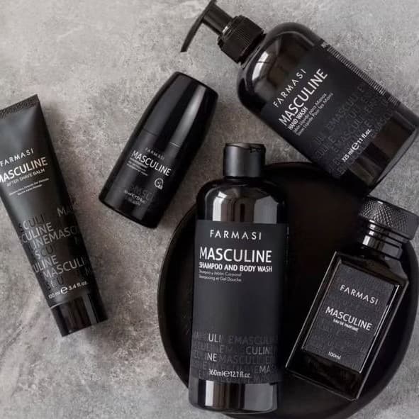 Cuidados masculino Farmasi - cabelo, rosto, olhos e barba e perfume - veganos e sem gluten - homem men