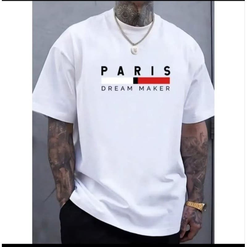 Camisa Camiseta Masculina Paris Streetwear Casual Malha 100% Algodão PARIS DREAM