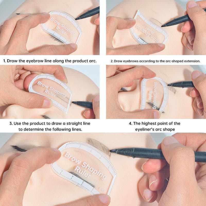 1 Pçs Sobrancelha ping Régua Moldar 1 Minuto Desenho Rápido Design Fácil Ferramenta Microblading Maquiagem Permanente Es