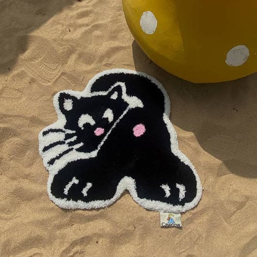 Gato preto dos desenhos animados reunindo tapete do banheiro tapete de porta do banheiro tapete de pé do banheiro domést