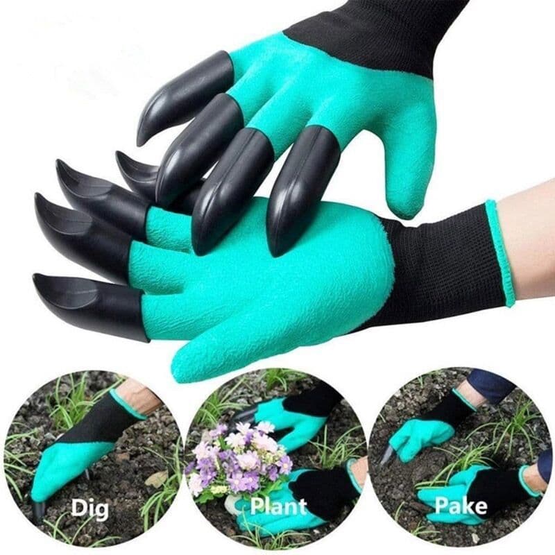 Luvas de garra dedicadas para jardinagem ao ar livre com garras Anti-facada à prova d'água plantio de vegetais capina es