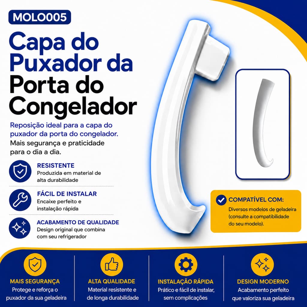 Capa do  Puxador da Porta do Congelador  Dako MOL005