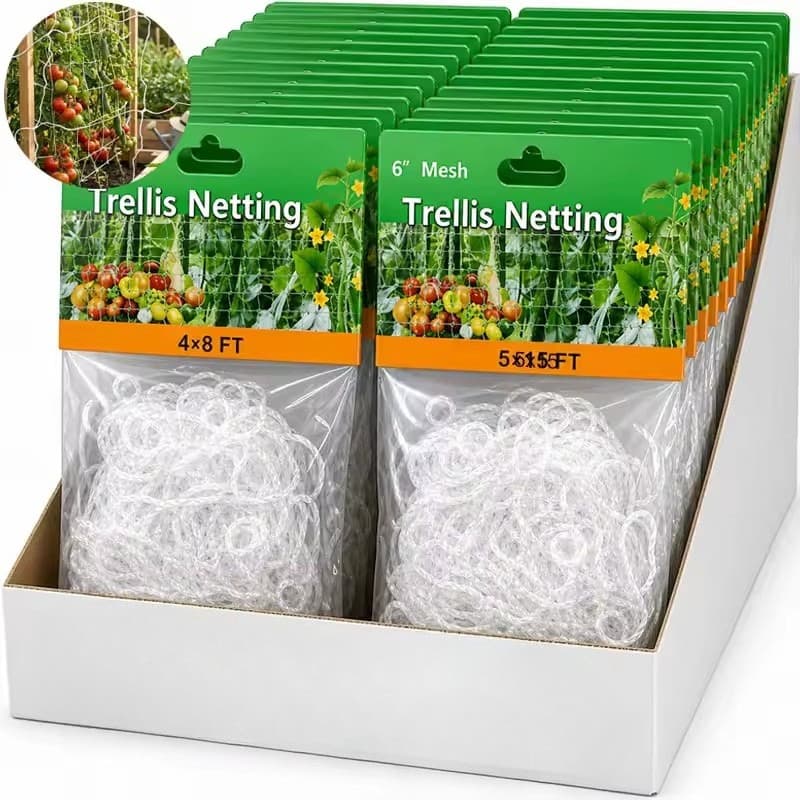 Rede Dobrável De Treliça Para Horticultura-Design De Fivelas Pré-Anexadas-Frutas Legumes Suporta Malha