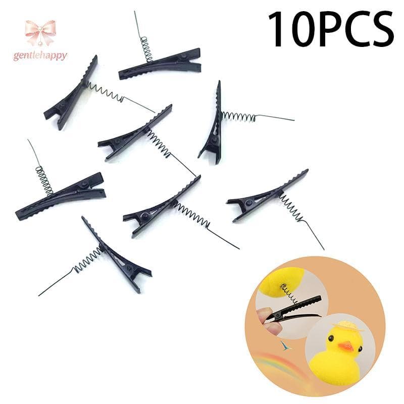 Gentlehappy 10 Pçs 4cm Bla Metal Grampo De Cabelo Com Ponta Primavera Crocodilo Clipe Para Artesanal DIY Básico Universa