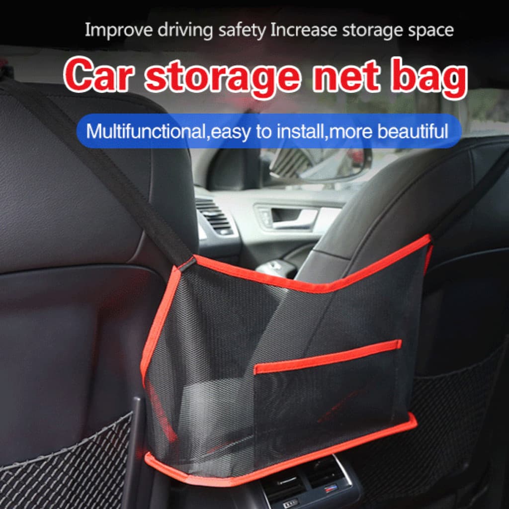 【Fácil de Usar】Bolsa Organizadora de Carro/Redes de Armazenamento/Carro/Assento