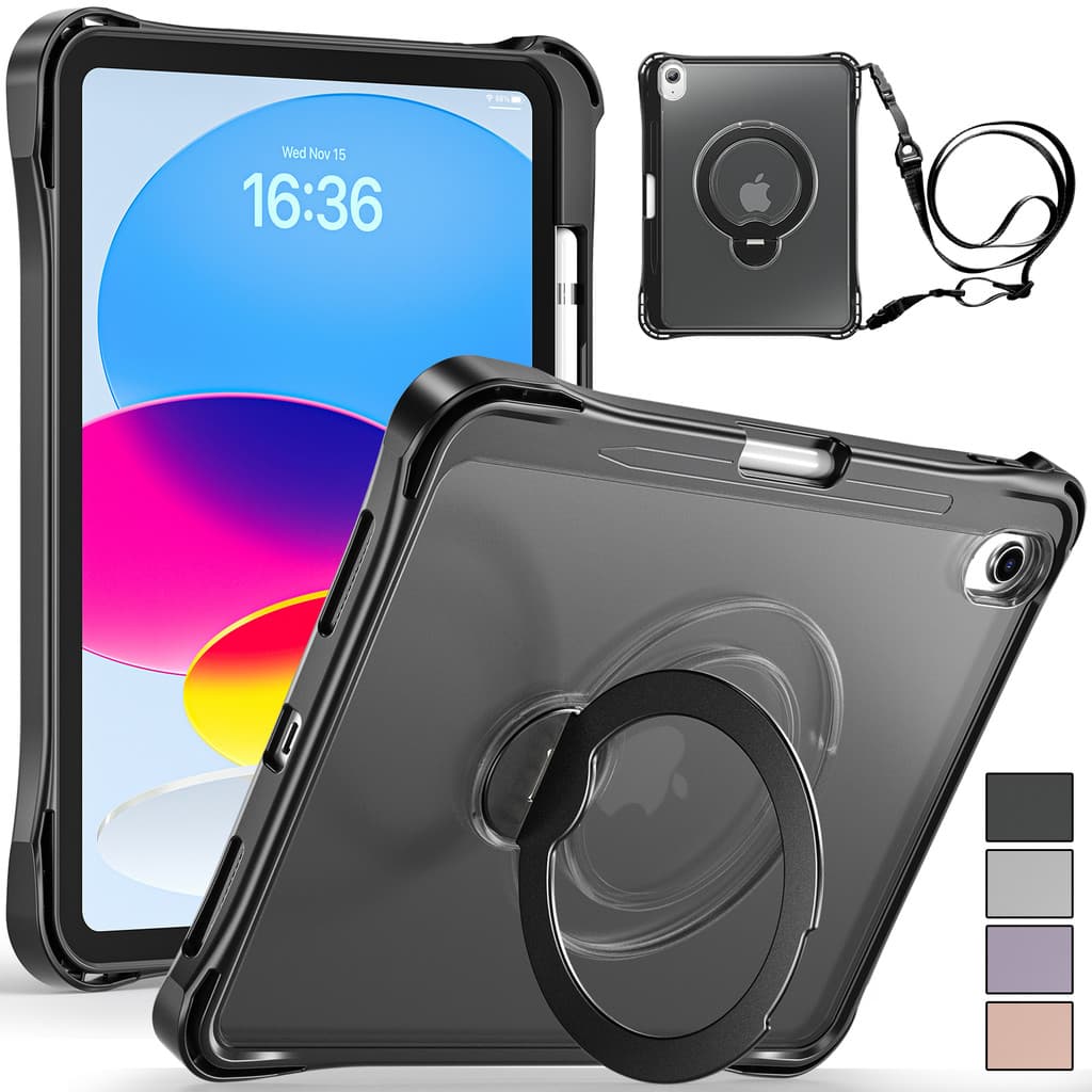 Para iPad Air 8/7/6/5/4 , Pro 11 2025 2024 2022 2021 2020 2018 11a/10a Geração 360 ° Estojo Giratório À Prova De Choque