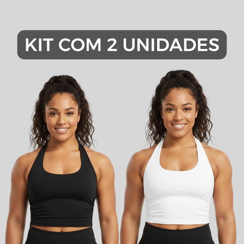 Kit 2 Cropped Frente Única Feminino Ajuste Ideal
