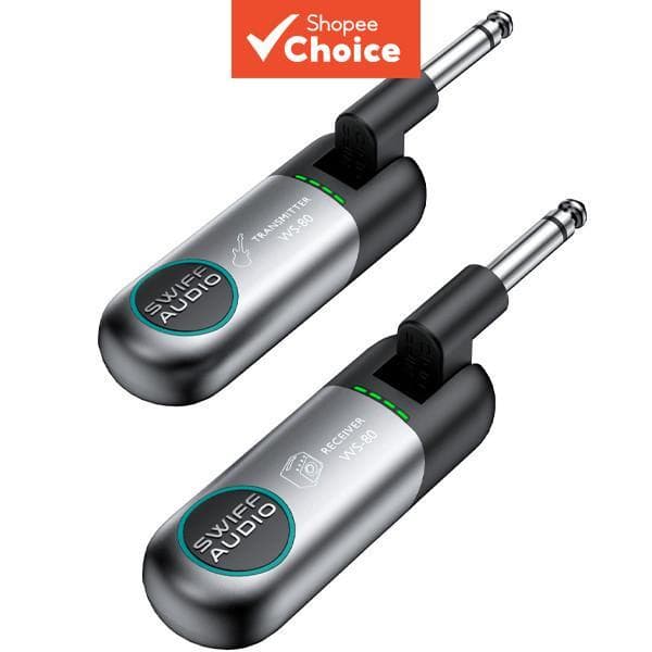 Sistema Digital de Transmissão e Recepção UHF Sem Fio WS-80 para Guitarra, Baixo, Capotraste e Afinador - SWIFF