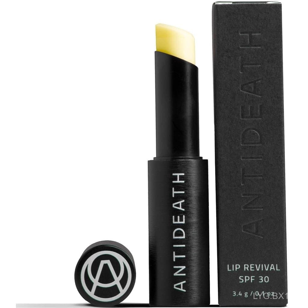 Bálsamo Revitalizante Labial Antideath com FPS 30, Protetor Solar Mineral Vegano, Embalagem de alumínio reciclável, Para