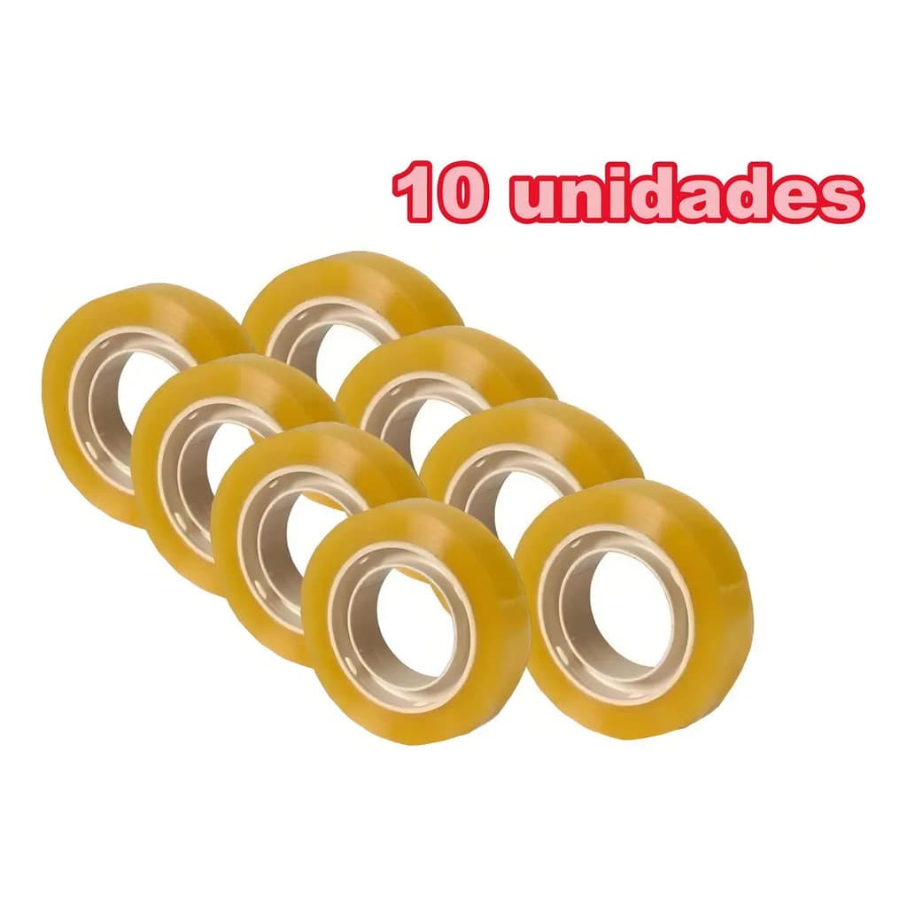 Fita Durex 10 Unidades Transparente 12mmx10m