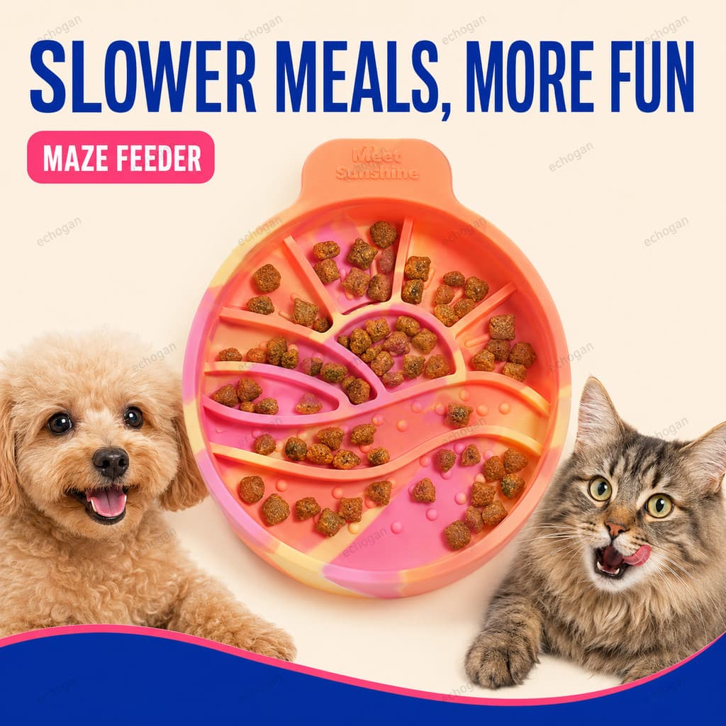 Comedouro Lento Para Cachorro Tigela Para Cães E Gatos Com Alimentação Lenta