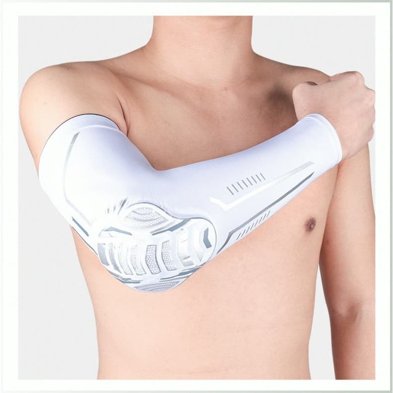 Cotoveleiras para futebol, mangas de compressão articular para atividades ao ar livre com estrutura alveolar anti-impact