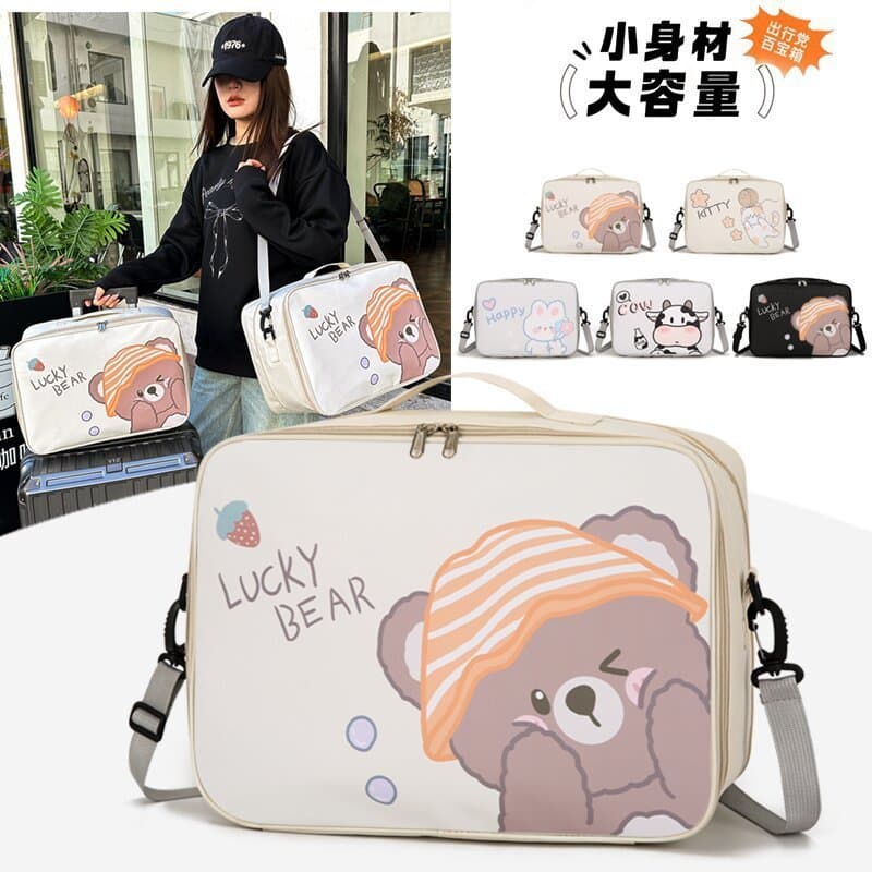 Bolsa de viagem de tecido Oxford de grande capacidade, bolsa de armazenamento de roupas, mochila de curta distância, bol